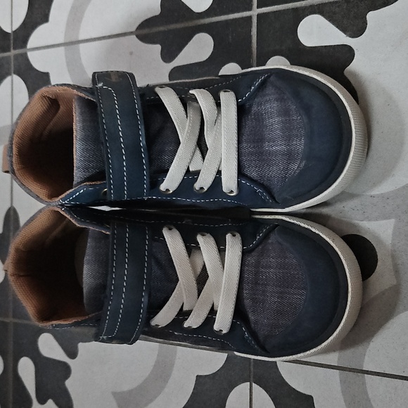 See Kai Run Kids High-Top Sneakers - Blue and Tan - Picture 2 of 5